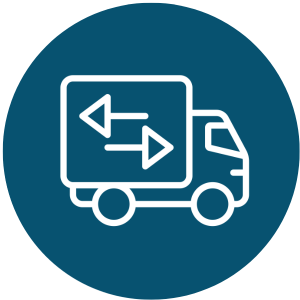 Image truck with arrows